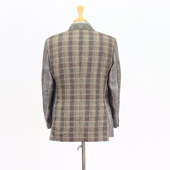 ETRO 44S Brown Check 2-Button Sport Coat Blazer Jacket T142 - Picture 7 of 11